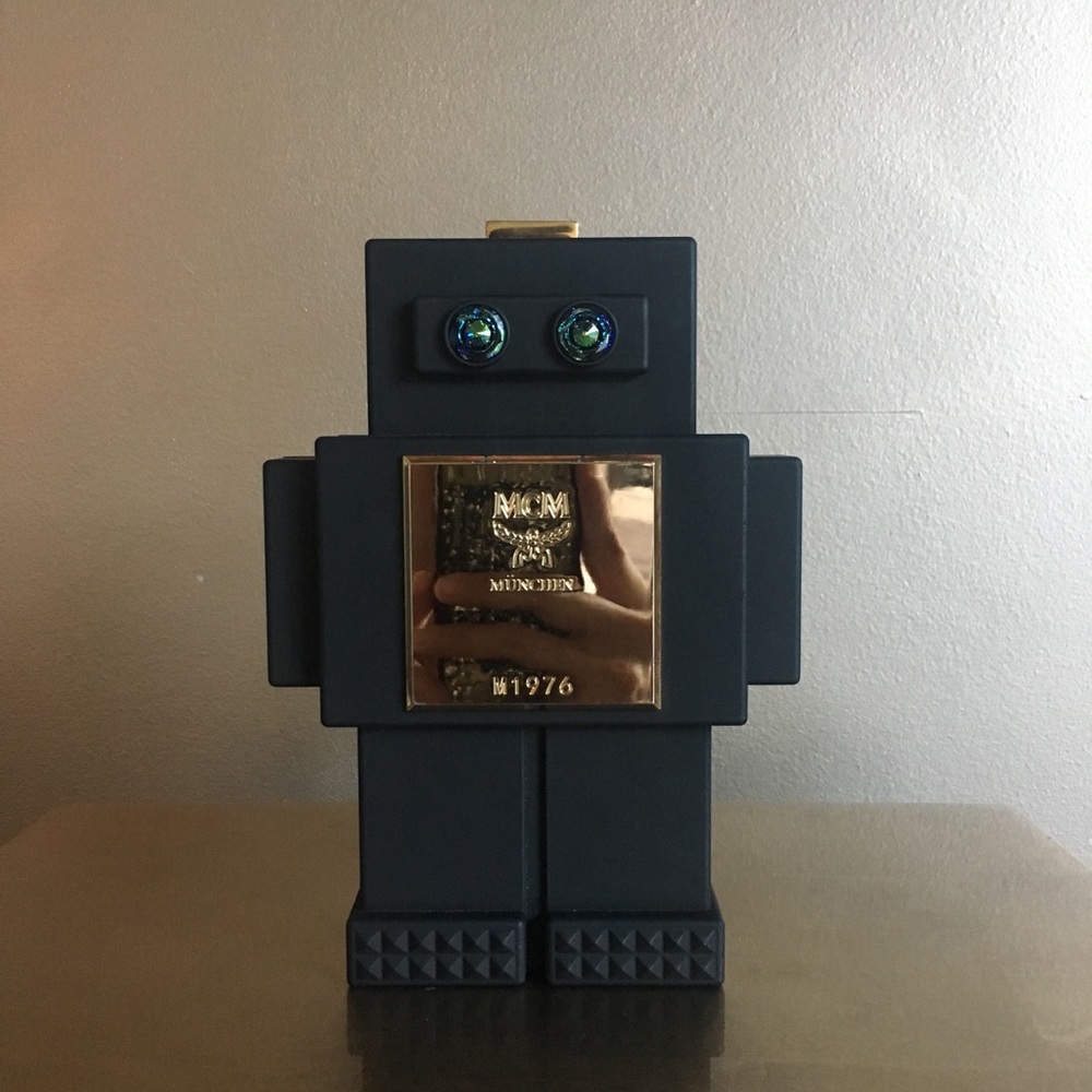 MCM Roboter Handbag Clutch Black Swarovski